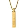 thumbnail image 1 of Visland Men Necklace Anti-rust Pendant Electroplating Geometric Snake Chain Neck Decoration Long Lasting Roman Numerals Rectangle Pendant Necklace Clothing Accessory, 1 of 8