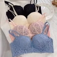 thumbnail image 2 of Encaje sexy Pequeño Pecho Recogido Ropa Interior De Las Mujeres Pechos top Apoyo Ajuste Sujetador, 2 of 5
