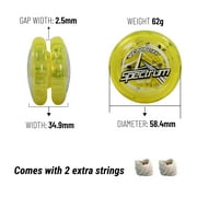 Yomega Spectrum Light up Fireball Transaxle YoYo with LED Lights for Intermediate, Advanced and Pro Level - Yellow