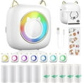 thumbnail image 1 of Print Pods Mini Printer Portable Thermal Sticker Printer with Rolls Thermal Paper and Sticker tooth Wireless Printer for iOS & Android Inkless Pocket Printer for Photo Note (Pink), 1 of 7