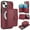 Winered, variant on for iPhone 15 Case, Compatible with MagSafe, Detachable Magnetic Wallet Case with PU Leather Kickstand Card Slots Shockproof Protection 2 In 1 Function Case for iPhone 15, Black
