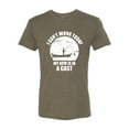 thumbnail image 2 of Wild Bobby,I Can't Work Today My Arm is in Cast, Father's Day, Men Premium Tri Blend Tees, Military Green, 2XL, 2 of 3