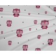 thumbnail image 4 of oneOone Polyester Lycra Fabric Dot & Cartoon Owl Bird Print Sewing Fabric BTY 56 Inch Wide, 4 of 4