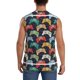 thumbnail image 4 of Fotbe Retro Video Game Men's Camiseta sin Mangas Estampada para Hombres, Playera Casual para Gimnasio, Entrenamiento, Playa-Small, 4 of 7
