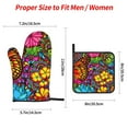 thumbnail image 2 of Pofeuu Butterfly Garden Print Oven Mitts and Pot Holders 4 pcs Set,High Heat Resistant 500 Degree Extra Thicken Long Kitchen Cotton Oven Glove for Cooking, 2 of 6