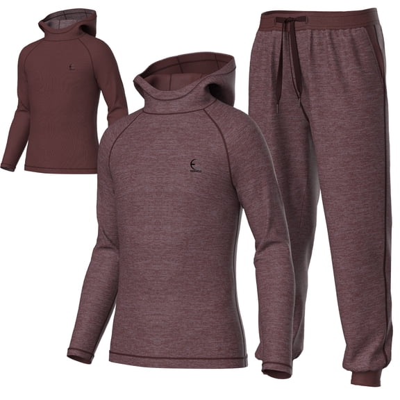 Essenclo Youth Kids Sweatsuit Jogger Outfit - Boys Girls Athletic Reversible Pullover Hoodie & Pants Activewear Clothes Set