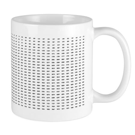 

CafePress - 1St Thousand Prime Numbers MUG - Ceramic Coffee Tea Novelty Mug Cup 11 oz