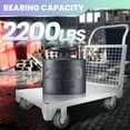 thumbnail image 7 of Platform Truck Cart with Cage, 40.1" L X 23.2" W X 19.6" H, 2200 LBS Load Capacity, Hand Truck with 4 Durable Universal Wheels, Alloy Steel Push Cart for Moving, Kitchen, Backyard, Farm, 7 of 7