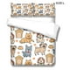 thumbnail image 2 of Set de cama Dog Impresas edredones Cubiertas Cubiertas Pillowcasas Niños Durmiendo Artículos para el hogar Lindo Patrón de PET Patrón de verano Sets L LYSHDW2109250012 3 Piezas Advancent HA012376-09, 2 of 7