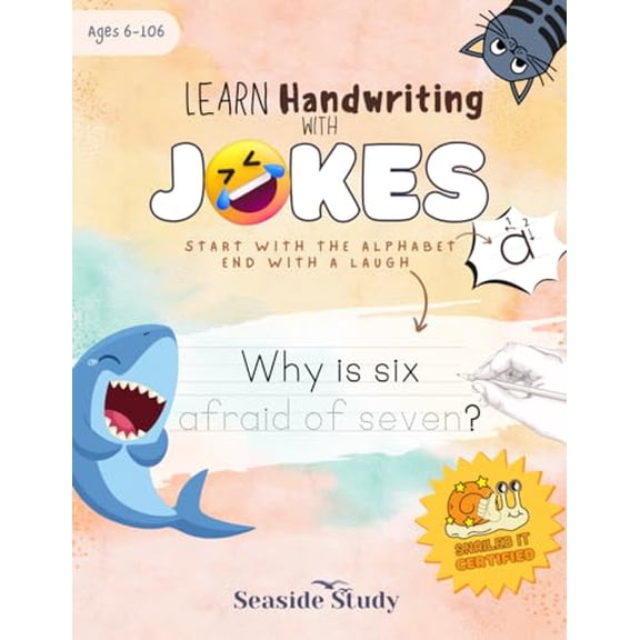 Pre-Owned Learn Handwriting With Jokes: A Fun Alphabet and Word Tracing Practice for Elementary Kids Print and Penmanship Writing Drills Lettering Workbook