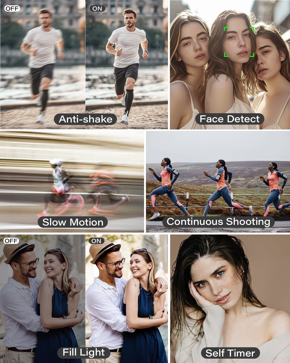ACTITOP Digital Camera 4K Ultra HD 64MP Vlog Dual Camera for Youtube with 32GB Card 16x Zoom Autofocus Video for Photography