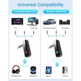 thumbnail image 3 of Adaptador Bluetooth 5.3 Auxiliar 2 en 1 Receptor y Transmisor con Pantalla para Coche Estéreo y Auriculares, 3 of 7