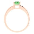 thumbnail image 4 of Solitaire Engagement Ring for Women - 1ct Simulated Green Diamond in 14K Rose Gold Promise Ring, 4 of 6