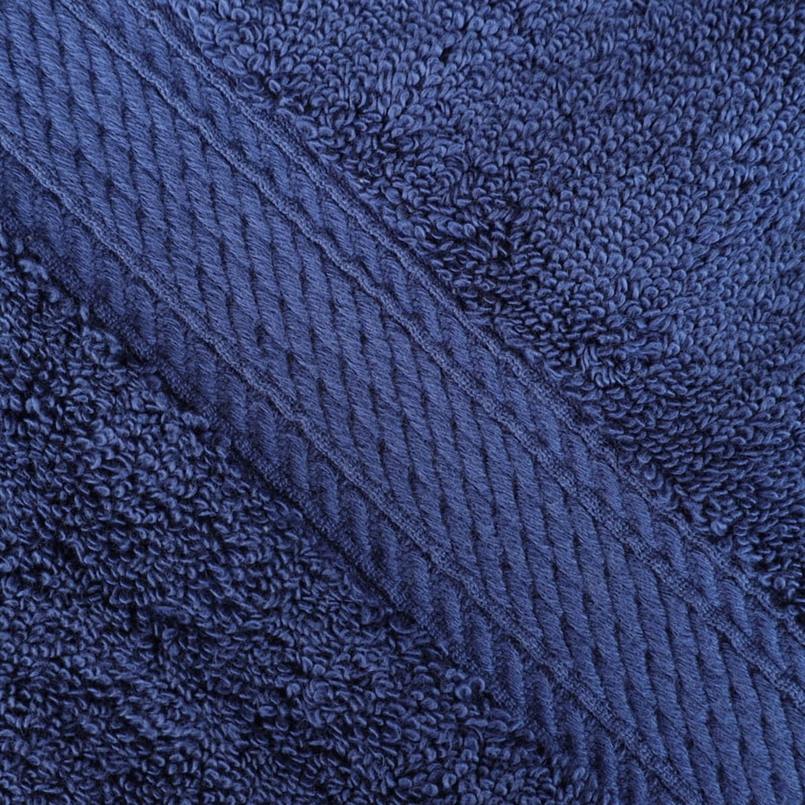 Superior Egyptian Cotton Heavyweight Face Towel Set of 6, Navy Blue