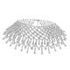 thumbnail image 1 of Gargantilla con borlas, joyería de moda, gargantilla con diamantes de imitación, collar con borlas de cristal Plata, 1 of 9