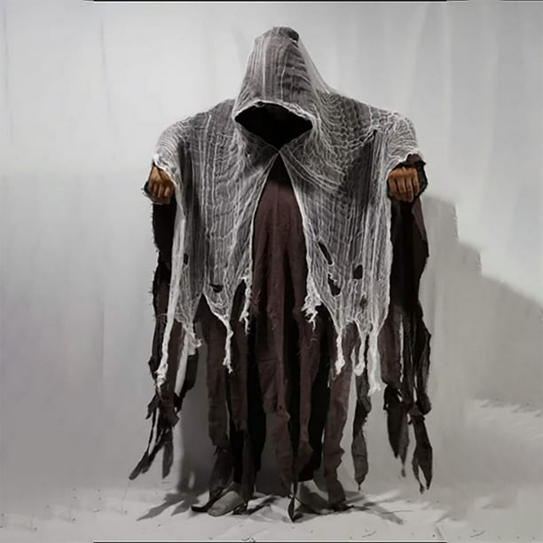 Capa de mujer, chal infantil, disfraz de fantasma de Halloween, capa de calavera, accesorio, capa de fantasma aterrador, capa de poliéster para mujer