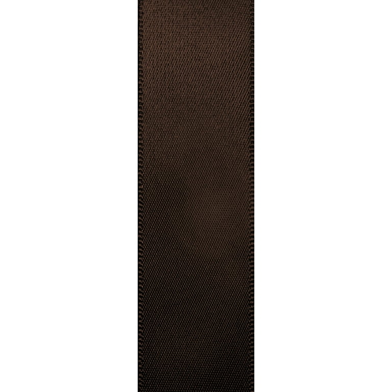 High-Quality Brown 1 1/2 Inch x 100 Yards Satin Ribbon - Jam Paper