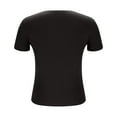 thumbnail image 3 of fatyb Women's Ribbed T-Shirts Short Sleeve Crew Neck T Shirts Summer Slim Casual Basic Tees for Women, 3 of 6