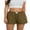 Army Green, variant on Gupgi Summer Women Plaid Print Shorts Elastic Low Waist Button Front Lounge Shorts Boxers Streetwear