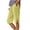 Yellow, variant on Linen Bermuda Shorts for Women Knee Length Summer Casual Elastic Waisted Side Split Button Long Shorts with Pockets
