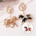 thumbnail image 6 of Jiibva Rhinestone Horse Keychain Alloy Horse Keyring Sparkling Crystal Bag Keyring for Women Car Key Fob Charm Stylish Pendant for Handbags Backpacks, 6 of 7