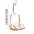 thumbnail image 4 of Leojiow Christmas Tree Ski Lift Decorations Decorative Pendant Hollow Home Christmas Festival Wooden Products Pink 12Cm, 4 of 7