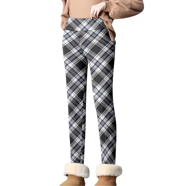 Gibobby Leggings Gluteos Mujer Leggings informales invierno para mujer, pantalones capri térmicos con cintura elástica, pantalones entrenamiento, pantalones estampados térmicos(Gris, L)