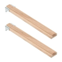 HONMEET 2Pcs Solid Wood Drawer Track Guides Center Mount Light Yellow Color