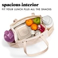 thumbnail image 5 of Fit + Fresh Copley Insulated Lunch Bag for Women, Ivory Leopard Print, 5 of 10