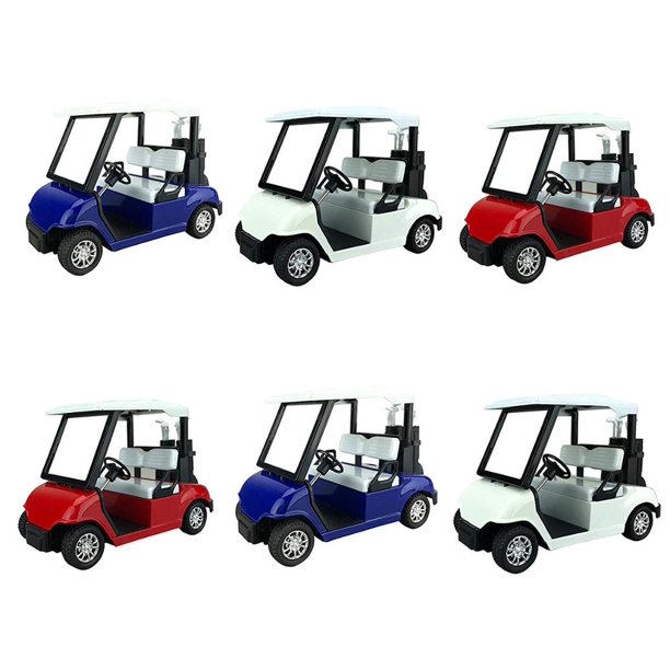 6 Pack Diecast Metal Golf Cart Mini Model Toy 120 Scale Golfcart