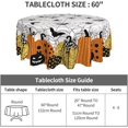 thumbnail image 3 of Halloween Tablecloth Round 60 Inch Black Burnt Orange Gold Pumpkin Spider Spiderweb Holiday Themed Scary Halloween Decorative Table Cloth Farmhouse for Indoor Party Kitchen Dinner Picnic Decor, 3 of 6