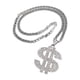 thumbnail image 1 of Qarigey Collar Cadenas Joyería delicada ajustable con diamantes de imitación Oro Blanco Dólar Rapero Accesorios Gargantilla Collares para Ropa, zapatos y accesorios Miscelánea, 1 of 6
