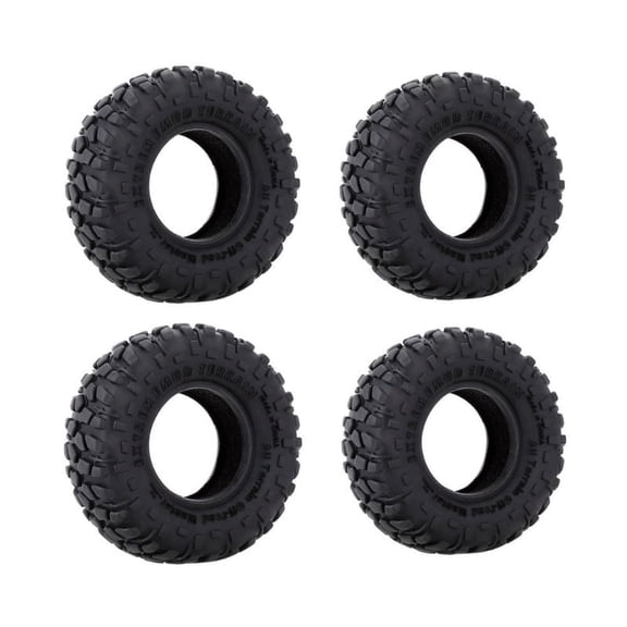 ZPAQI RC Tires 1’’ RC Crawler Wheel Tyre Set for 1:24 SCX24 Remote Control Car Accs