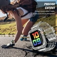thumbnail image 5 of KOMI Compatible for Clear Apple Watch Band 41mm 40mm 38mm 42mm 44m 45mm 49mm with Case, Women Glitter Bling Sport Strap for iWatch Band Ultra 2/1 Series 9 8 7 6/SE 5 4 3 2 1, Clear, 5 of 7