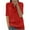 Red, variant on Ltctricy Women's Blouses 2025 Fashion Plus Size Half Sleeve V Neck Collared Shirts Loose Casual Summer Tops