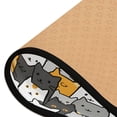 thumbnail image 3 of Ryvnso Cute Doodle Cats Hallway Runner Rugs Floor Carpet Non Slip Entryway Mat 2' x 6', 3 of 7