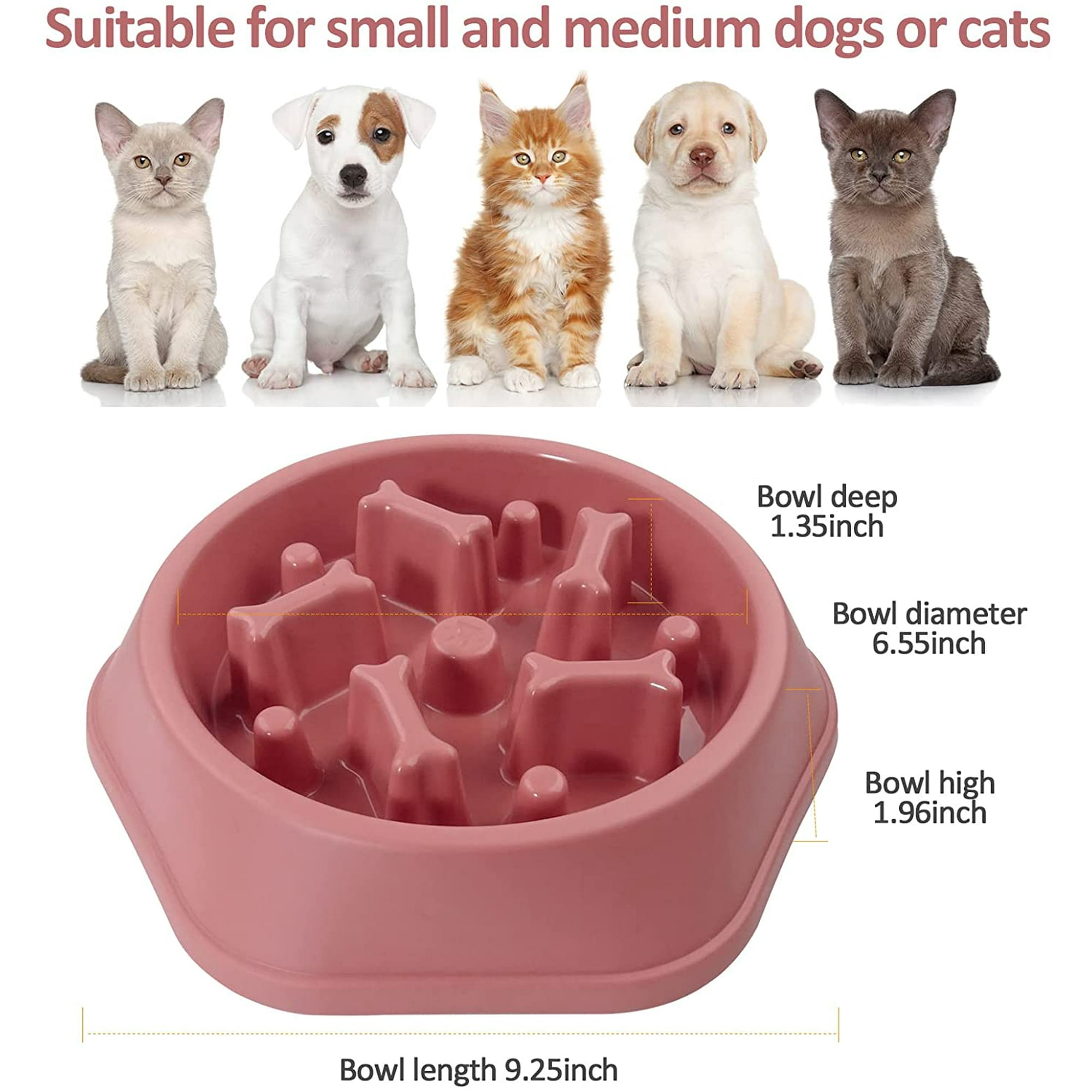 Yeashow Small Slow Feeding Dog Bowl Slow Feeder Dog Bowls Feeder Slow Healthy Eating Dog Food Bowl Puppy Bowl Dog Bowls Eating For Small Medium Size D