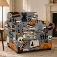thumbnail image 2 of FUIALDOLG 2 Piece Stretch Stylish Furniture Chair Covers for Living Room Armchair Slipcovers with Elastic Bottom for Pets, Halloween Black Cat Spandex Sofa Cover, 2 of 8