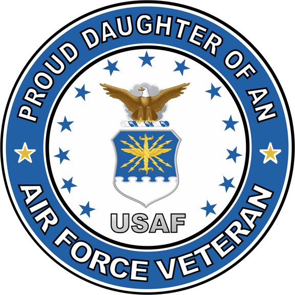 5.5 Inch U.S. Air Force Veteran Proud Daughter Decal