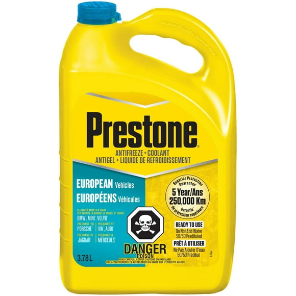 Prestone Max Antigel + Liquide de Refroidissement Pret a L'emploi Bleu Euro 3.78L
