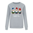 thumbnail image 4 of Christmas Sweatshirt For Women Vintage Xmas Holiday Shirts Long Sleeve Snowman Fleece Sweatshirt Crew Neck Tops Gray S, 4 of 6