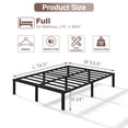 thumbnail image 2 of NULS 14 inch Full Bed Frame, Heavy Duty Metal Platform, No Box Spring Needed, Easy Assembly, Noise Free, Black, 2 of 6