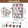 thumbnail image 3 of Haosy Accordion File Organizer Zipper Binder 500 Sheet 6-Tab Expanding File Folder Multi-Pocket 1.2 Inch 3 Ring Funny Animal Masks, 3 of 7