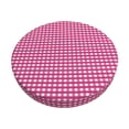 thumbnail image 2 of Lsque Pink Gingham Round Bar chair cushion covers Velvet Fabric Premium Comfort Protects from Scratches and Stains for 14-17 Inch Chair- 12 inch, 2 of 7
