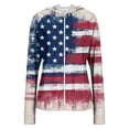 thumbnail image 5 of 250th Anniversary Patriotic Hoodie for Women - Vintage American Flag Sun Protection Jacket with Pockets, Full Zip Up Long Sleeve Athletic Cover Up for Independence Day Beige L, 5 of 6