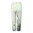 thumbnail image 5 of vigerkar Capri Pants for Women Vintage Boho Floral Printed Yoga Leggings Casual Summer High Waisted Knee Length Pants (Light Green, S), 5 of 6