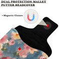 thumbnail image 3 of Haosy Vintage Oil Painted Rose Golf Mallet Putter Cover Strong Magnetic Leather Golf Club Headcover Closure, 3 of 7