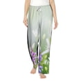 thumbnail image 2 of Lsque Purple Butterfly On Wild Print Women's Pajama Pants, Lounge Pant - Comfortable Home Wear,Elastic Waistband, Stylish Design-XX-Large, 2 of 9