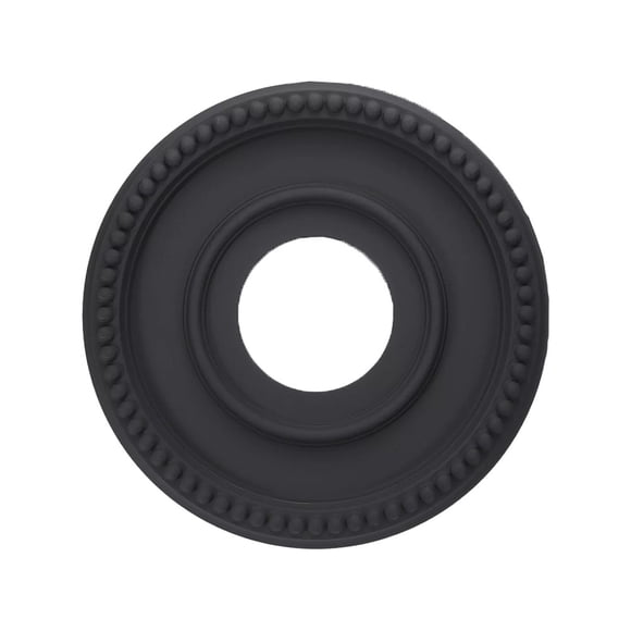 12.4inch Round Ceiling Medallion For Light Fixtures And Ceiling Fans Black PU Home Ceiling Medallion Ring Decorative Light Cover