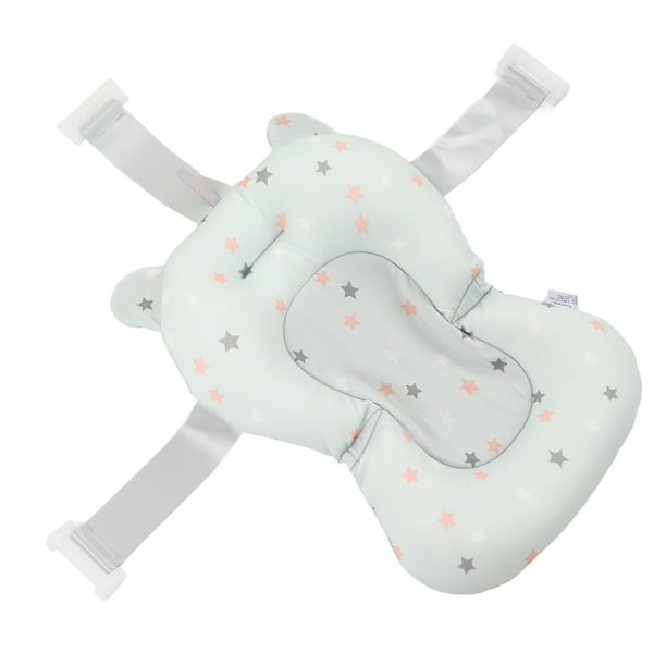 COJÍN PARA ASITO DE BAÑO PARA BEBÉ, TAPETE DE SOPORTE PARA BAÑERA PARA BEBÉ, SOPORTE DE BAÑO AJUSTABLE FLOTANTE PLEGABLE PARA Recién Nacido, Almohadilla de Red Universal
